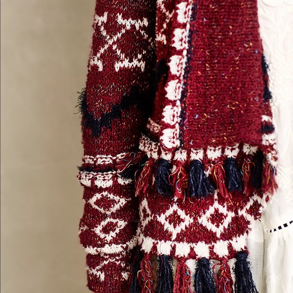 Anthropologie Moth Fringed Veras Cardigan - Picture 6 of 15